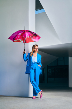 doppler Stockschirm Carbonsteel Lang Automatik Marble Pink