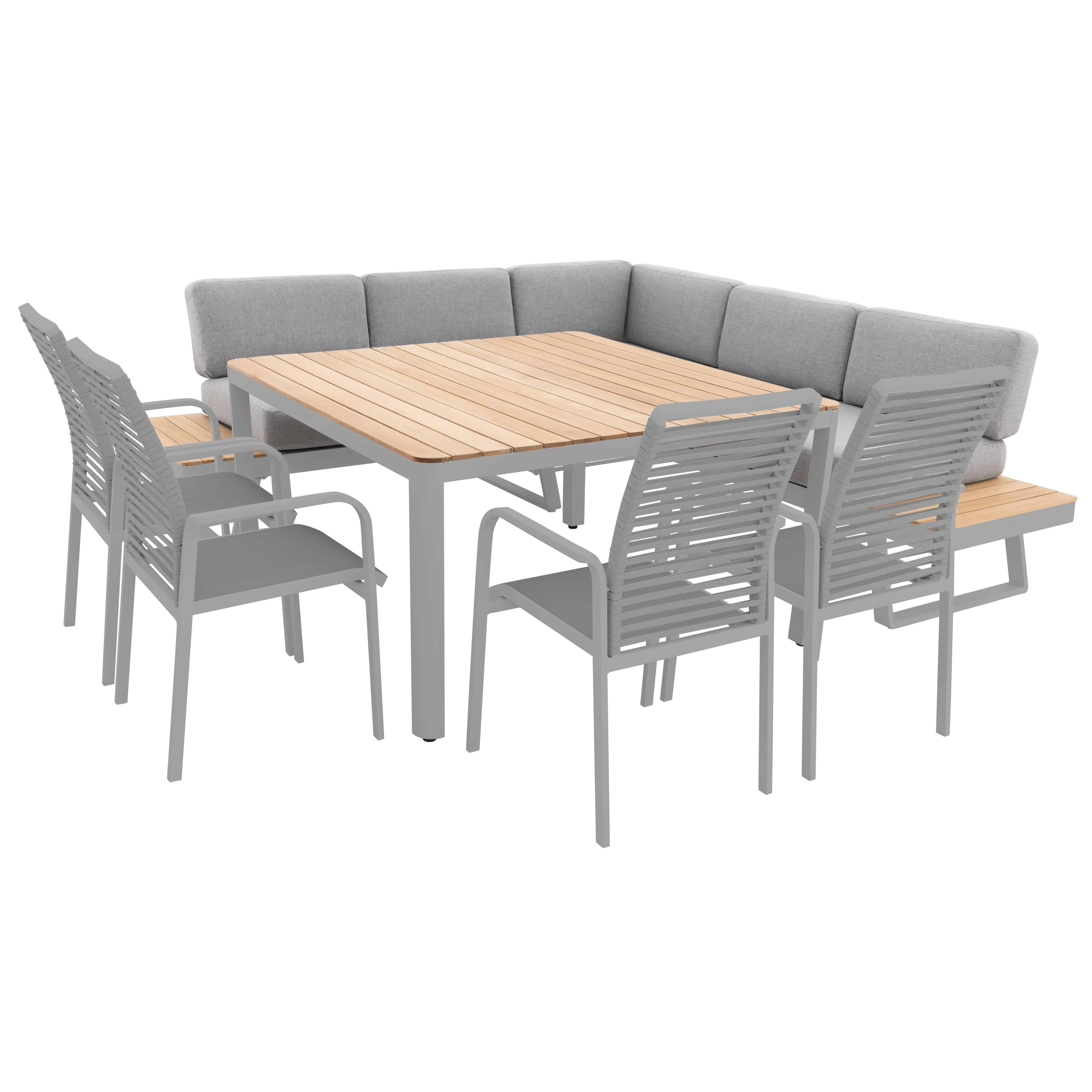 Expert Plus Esslounge Vittoria Grau Teak