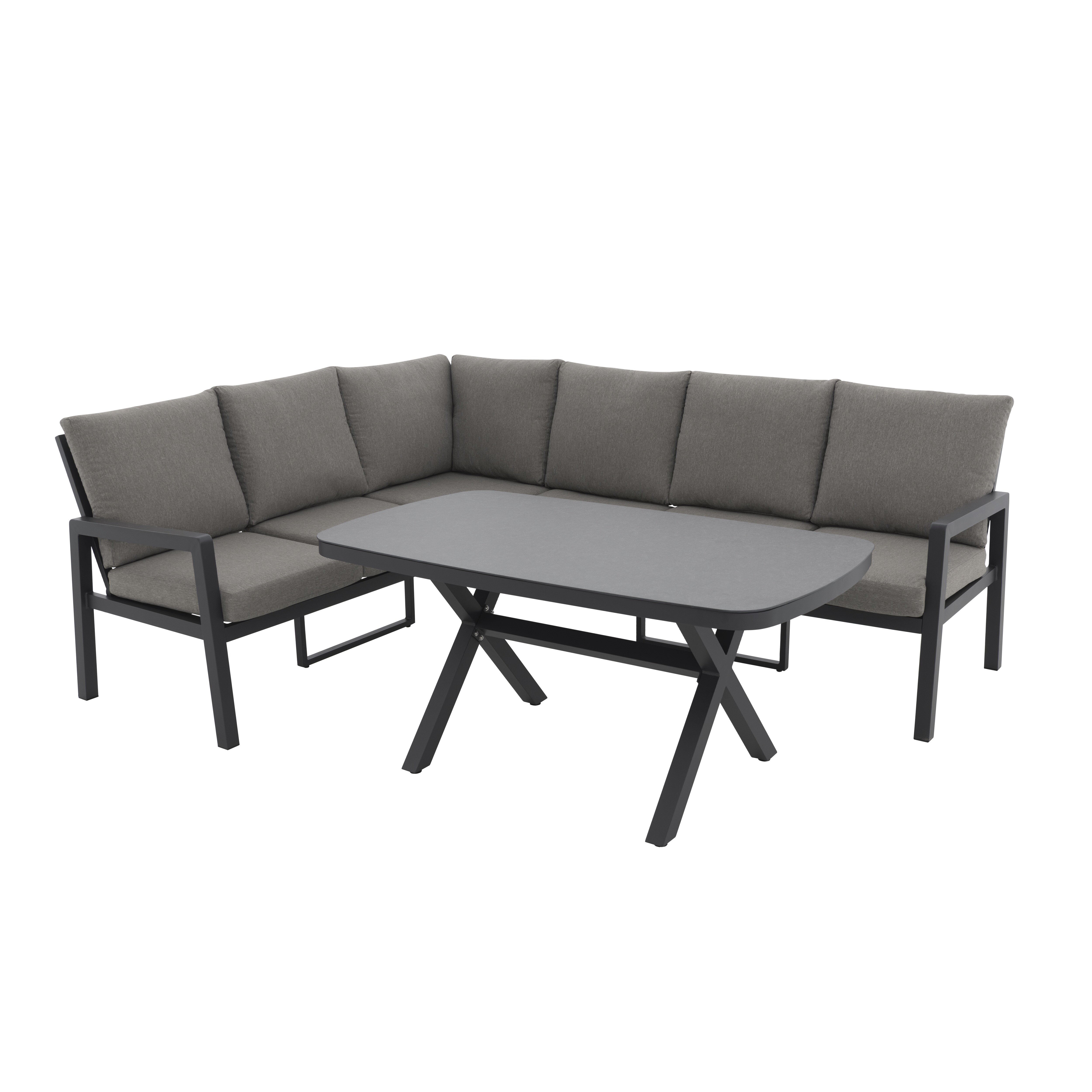 Life Lounge-Set Eckbank anthrazit 