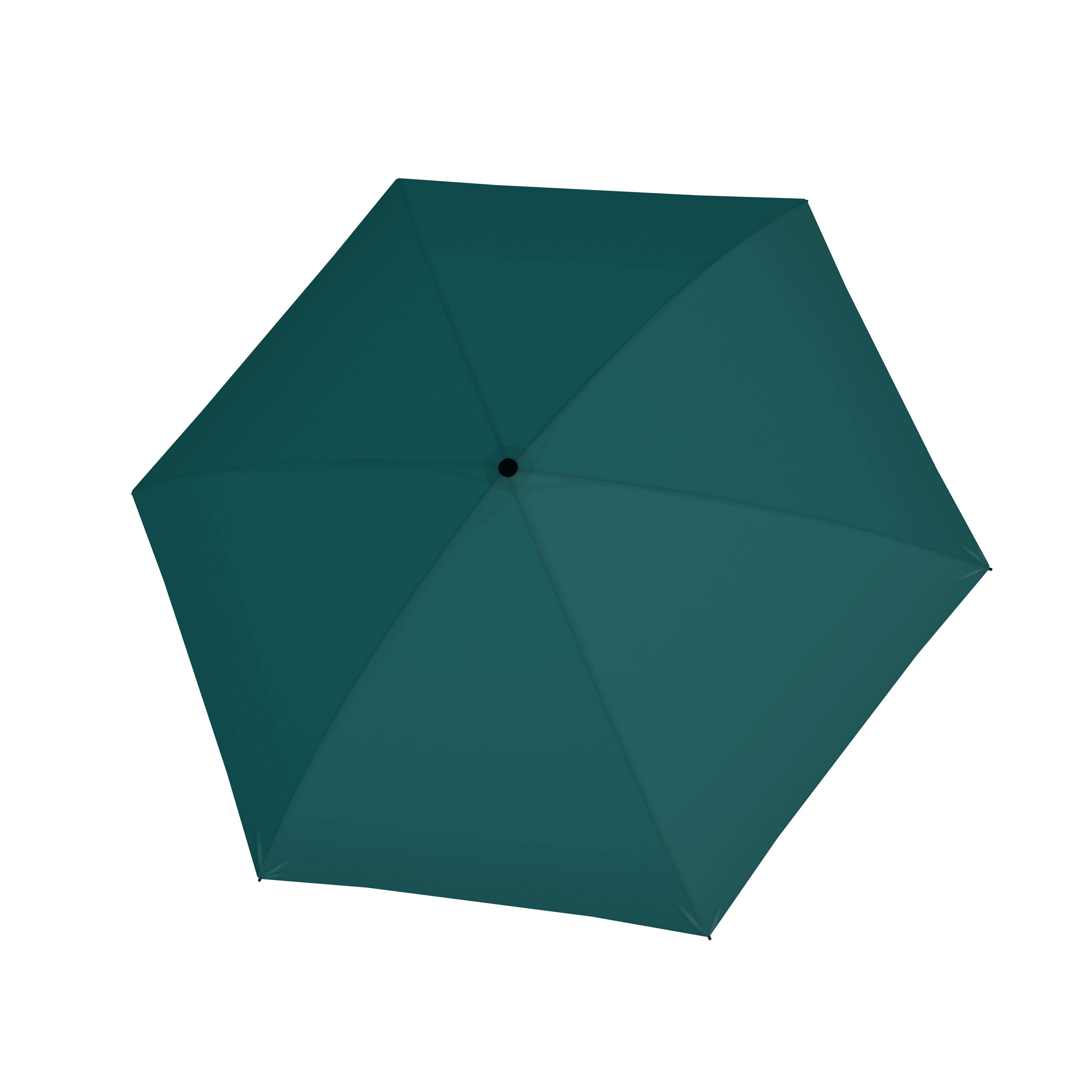 Fiber Compact Magic uni automatic open&close, 49/6 solid teal petrol 100 % Polyester