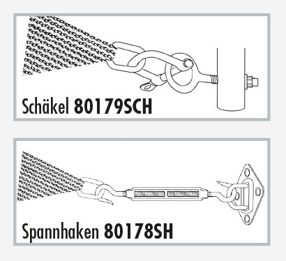 Zubehör für Sonnesegel Schäkel