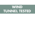 Wind tunnel tested at 100 km/h Wind tunnel tested at 100 km/h