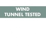 Windkanal getestet bei 100 km/h Windkanal getestet bei 100 km/h